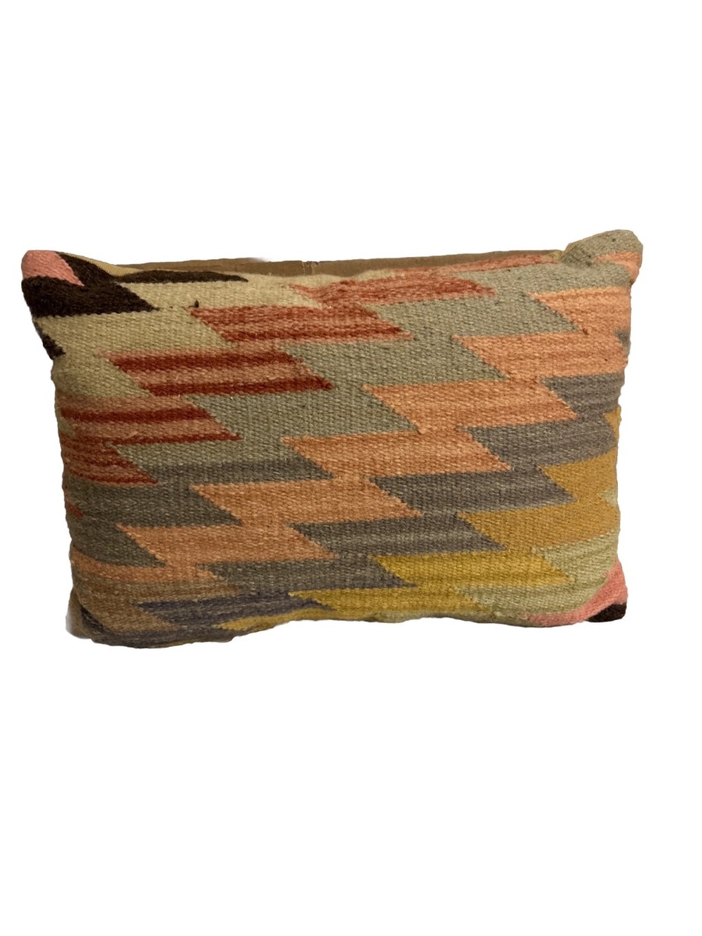 Pottery Barn Mila Lumbar Decorative Throw Pillow 18x12 Geometric Zigzag Aztec